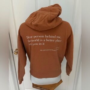 Calvin Klein Mental Health Tan Hoodie Sweater ladies size small
